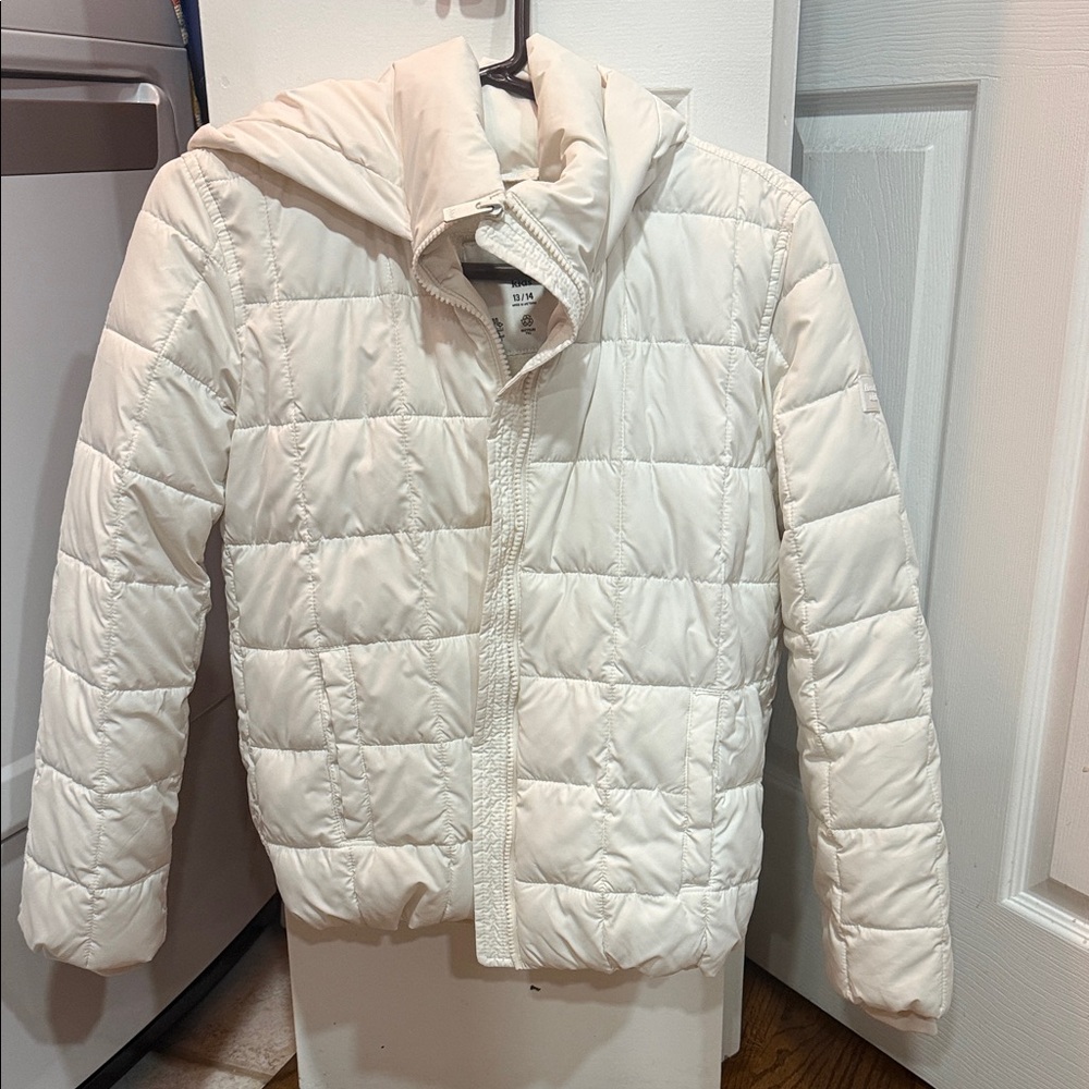 Abercrombie Kids Cream Puffer Coat